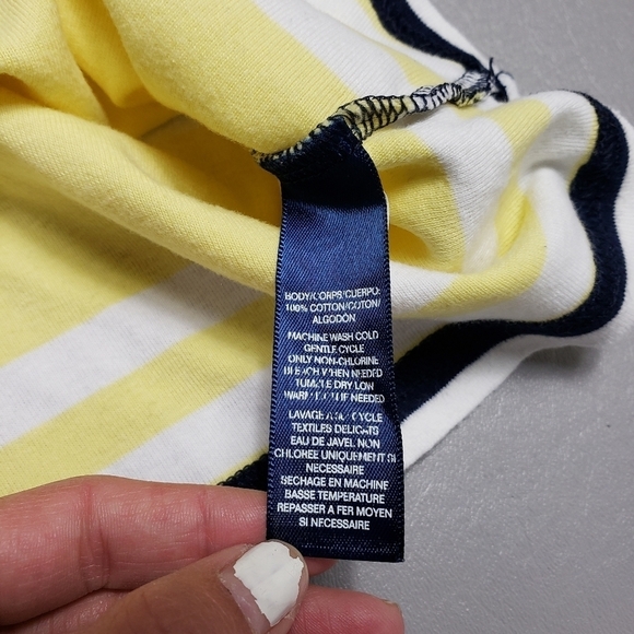3/$15 Chaps striped tshirt size small petite - Picture 4 of 8